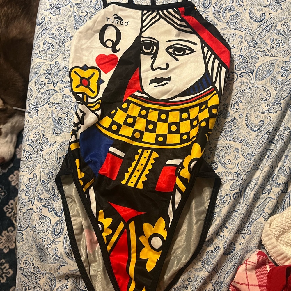 Turbo Queen Of Hearts Thin Strap Swimsuit